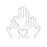 Icon of hands and heart